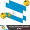 G128 Argentina (Argentinian) Flag | 3x5 feet | Double Sided Embroidered 210D Indoor/Outdoor, Brass Grommets, Heavy Duty Polyester